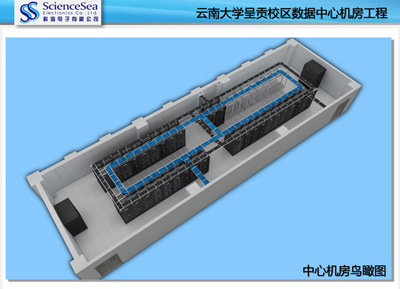 云南大學(xué)呈貢區(qū)數(shù)據(jù)中心機(jī)房工程鳥瞰圖